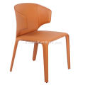 Hola oranssi nahka käsinoja ruokasali tuolit